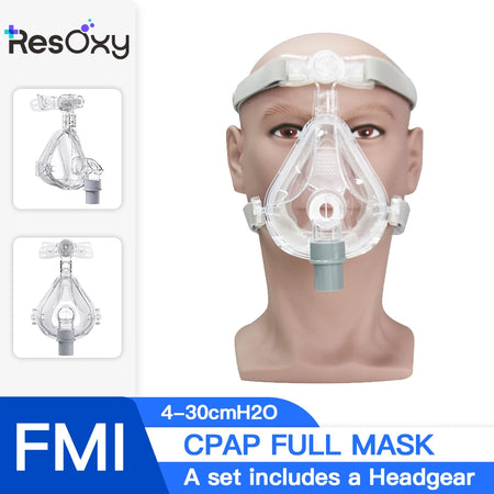 RESOXY CPAP Full Face Mask - Silicone Comfort Headgear L SIZE / CHINA