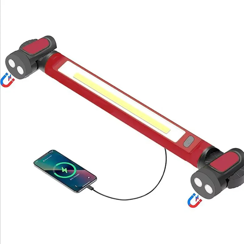 Super Bright Magnetic Work Light &ndash; Powerful 5200mAh Rechargeable Battery 5200mah Red
