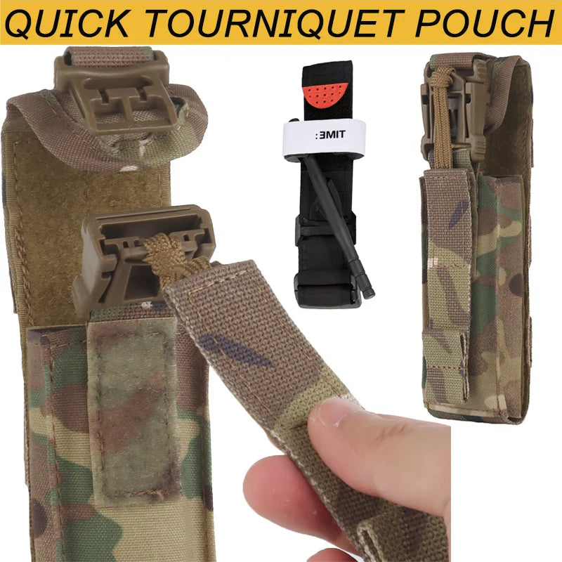 Tasca per Torniquet Tattico con Borsa Kit in Tessuto Cordura Molle