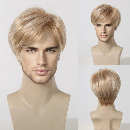 Short Copper Red Pixie Cut Wig for Men - Synthetic Heat-Resistant Cosplay and Daily Use SS1002-4