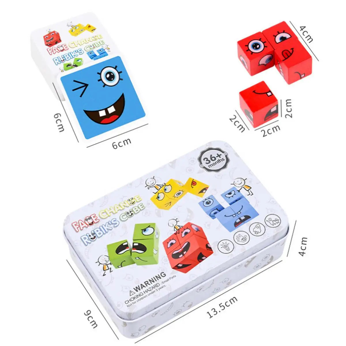 Kids Emotions Expression Cube Game &ndash; Montessori Puzzle Toy