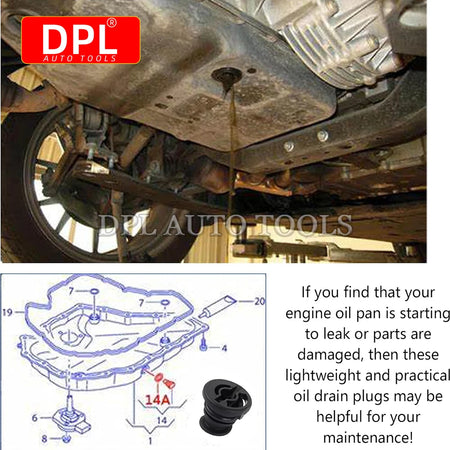 Volkswagen &amp; Audi Oil Drain Plug Kit: 3 Pack with Removal Tool for 1.8L &amp; 2.0L Engines