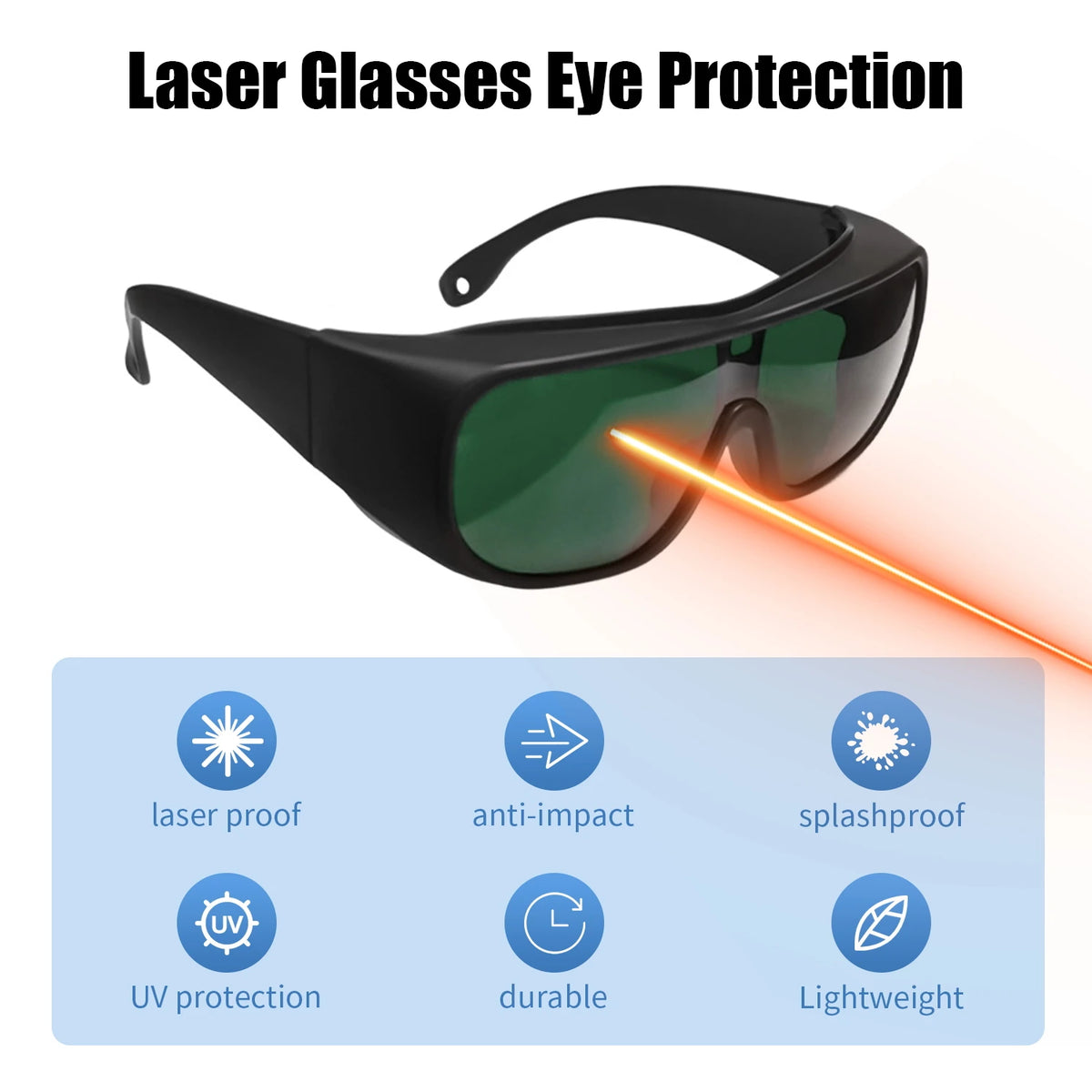 Laser Protection Glasses 10600nm OD6 UV400 - Wide Spectrum