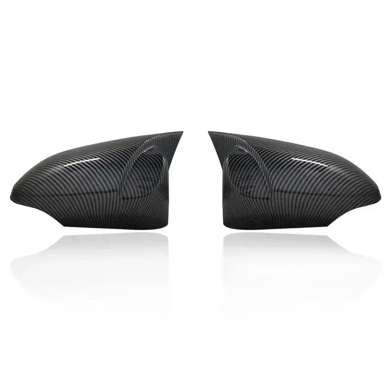 2 Pcs Toyota Yaris Rearview Mirror Housing Cover Cap Lid Carbon fiber pattern