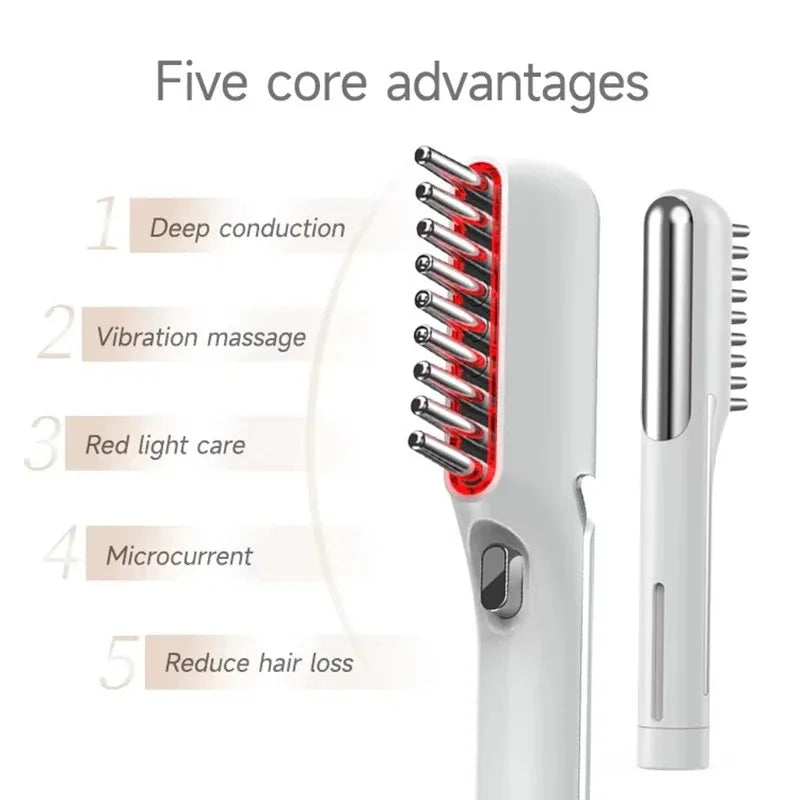 Electric Massage Comb LED Red Light Therapy - Hair Growth