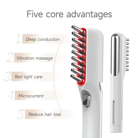 Electric Massage Comb LED Red Light Therapy - Hair Growth