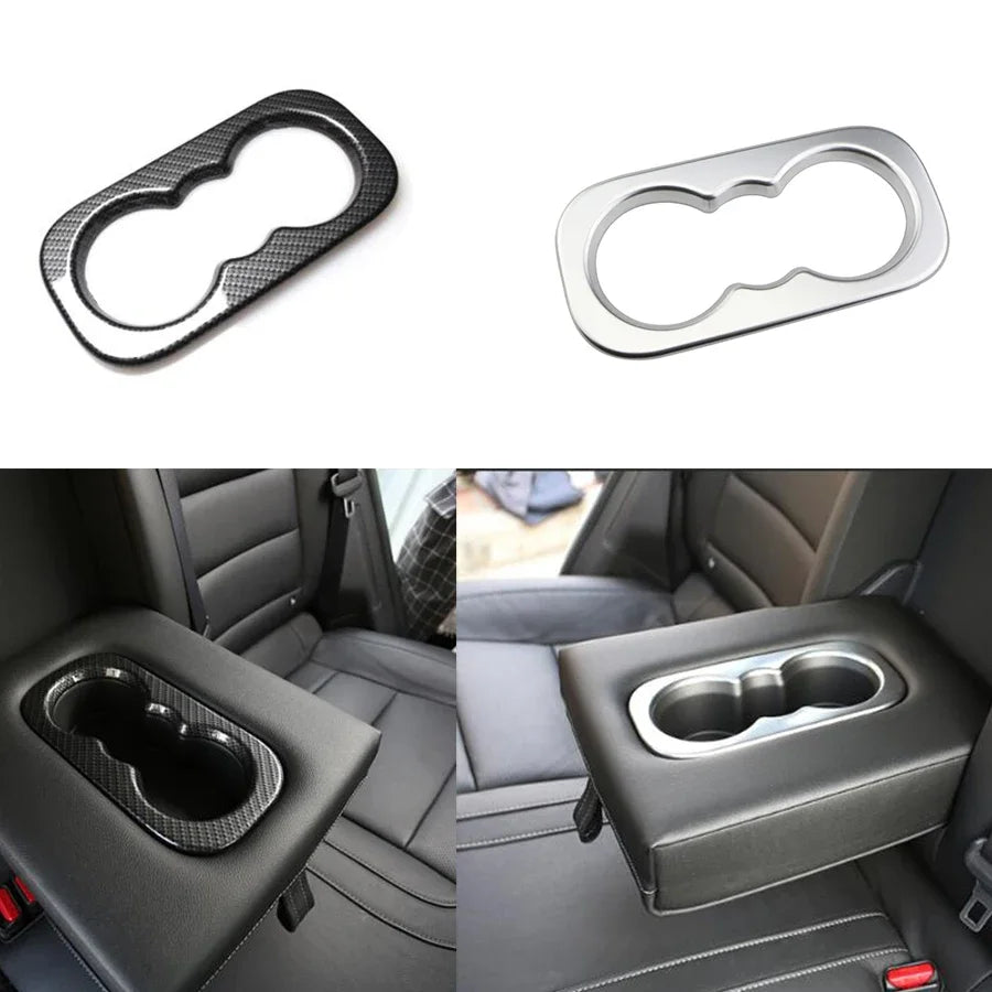 Cup Holder Cover Sticker for Renault Koleos QM6 2017-2022 ABS Interior Protection