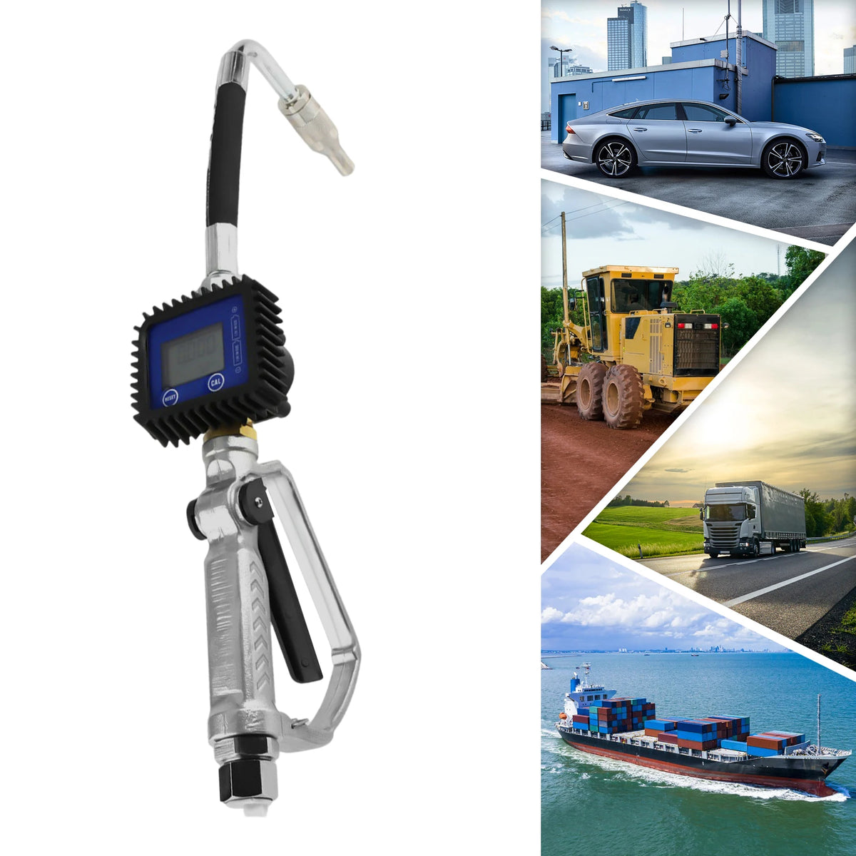 Electronic Oil Meter Gun &ndash; 5 Digit LCD Gauge Display