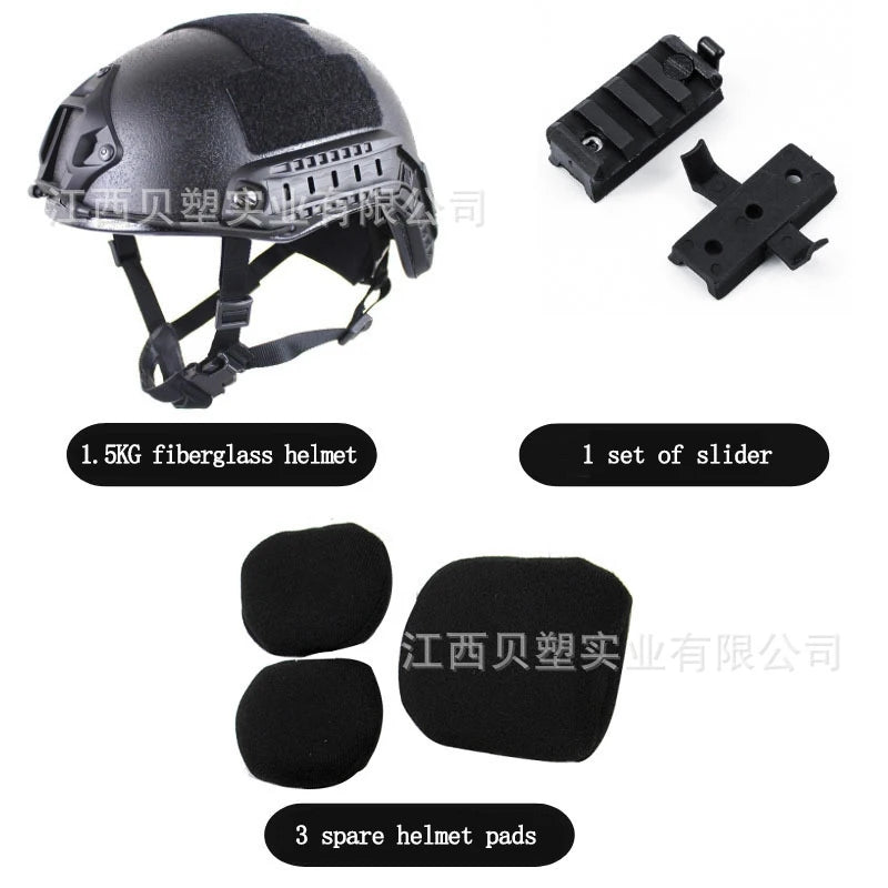FAST MICH2000 Riot Helmet &ndash; Fiberglass Shell Upgrade black