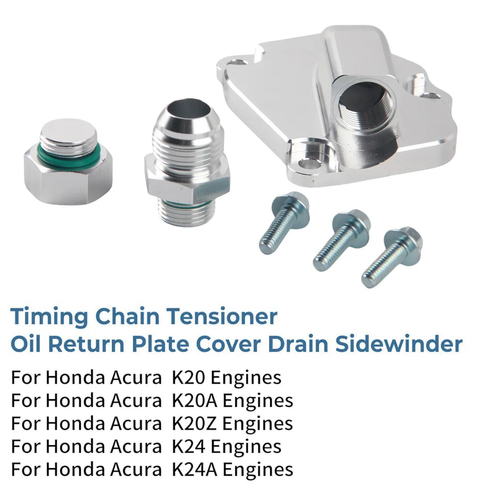 Laiko grandinės įtempėjo alyvos grąžinimo plokštės dangtelis Honda K20 K24