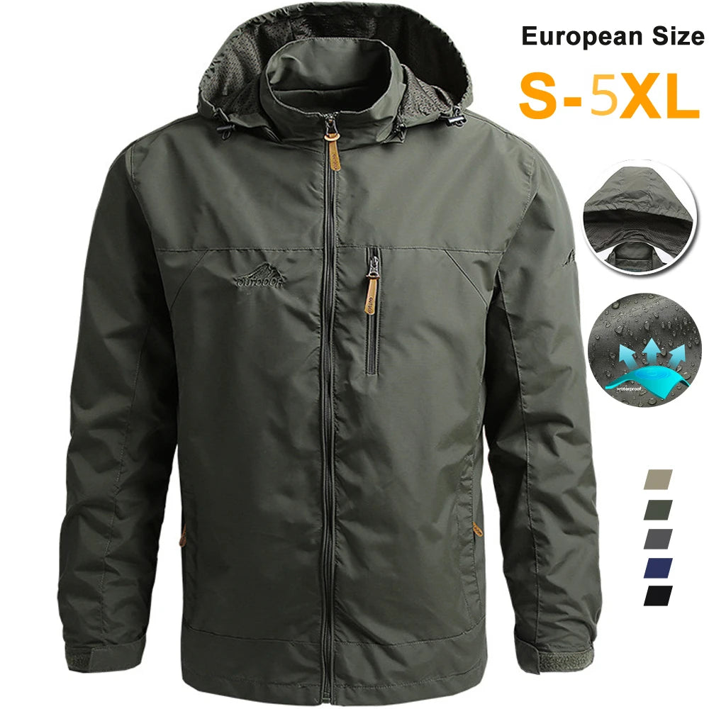 Windbreaker Men Tactical Jacket Waterproof Hooded &ndash; Rugged