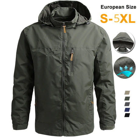 Windbreaker Men Tactical Jacket Waterproof Hooded &ndash; Rugged