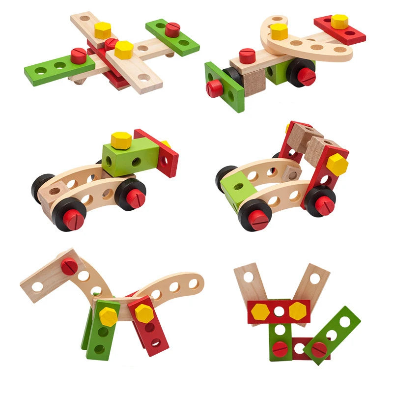 Wooden Nut Screw Disassembly Toy Set &ndash; Fun DIY Playtime
