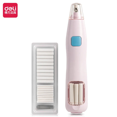 Deli Adjustable Electric Eraser for Artists and Students with Rubber Refills VA150 Pink