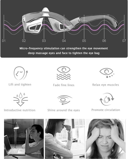 DOCTODD EMS Red Light Eye Massage Device for Dark Circles and Wrinkles