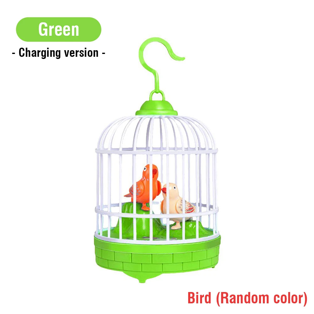 Funny Electric Voice Controlled Bird &ndash; Interactive Sound and Light Simulation Green Charging