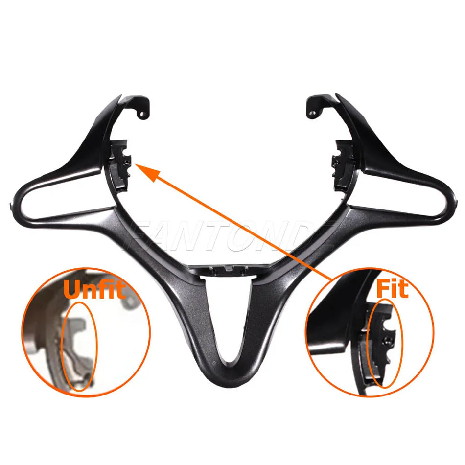 Tira de adorno plateada del volante para Honda Fit City 2009-2014