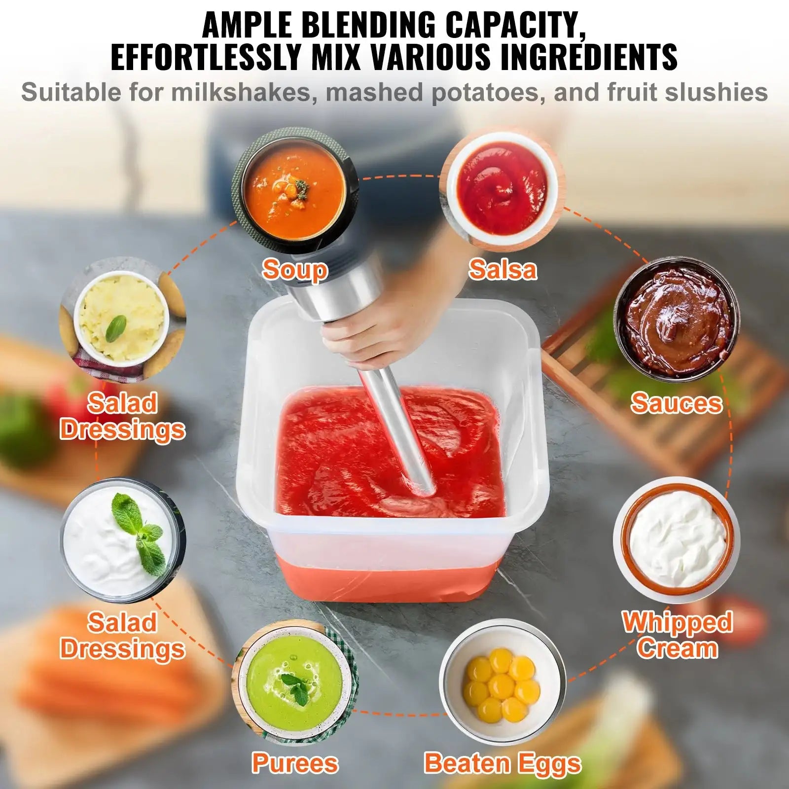 16 Inch Commercial Immersion Blender Heavy Duty