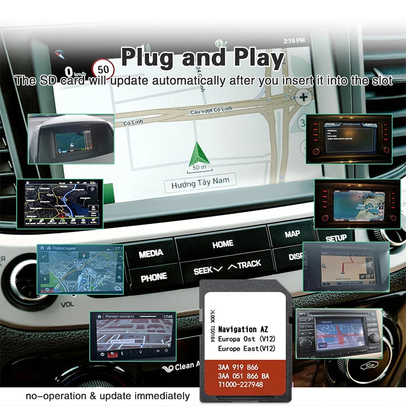 OST RNS315 &ndash; East Europe Map Coverage For VW Sat Nav