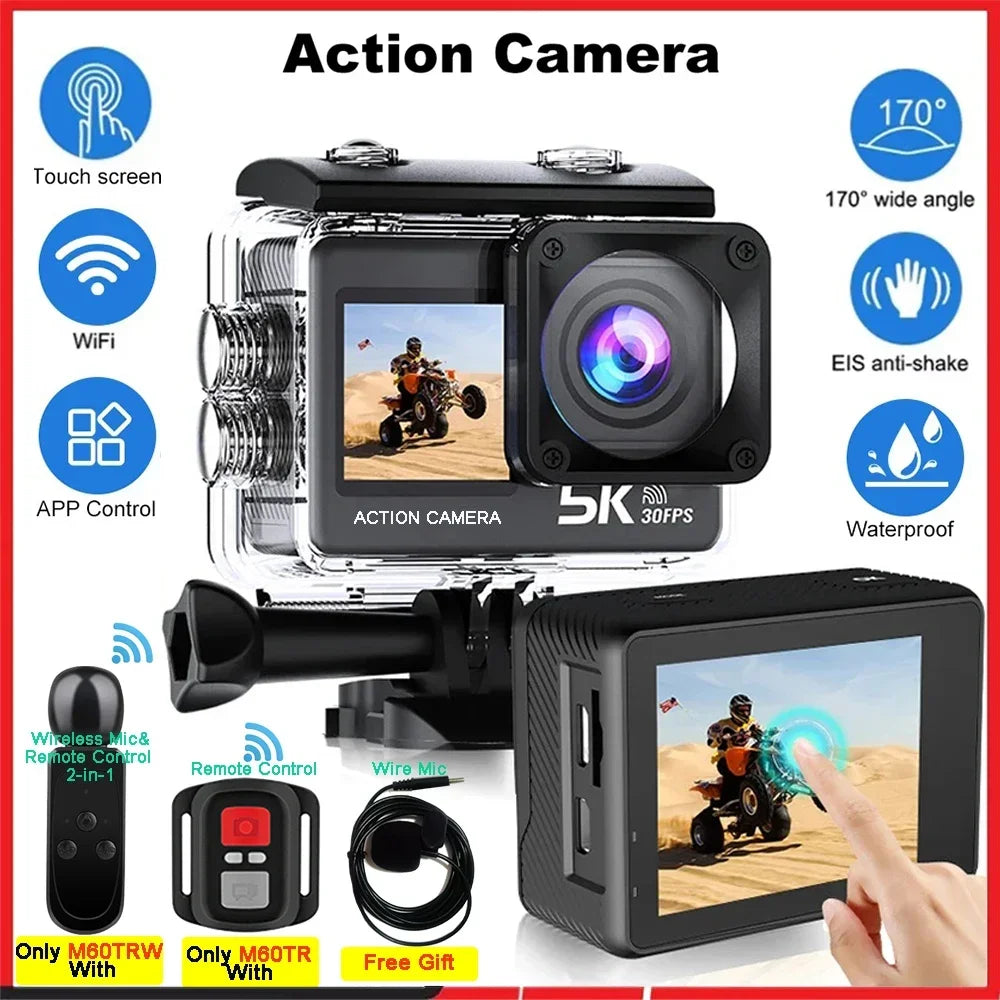 HUAFANT Action Camera &ndash; 5K Ultra-HD with Dual Screens
