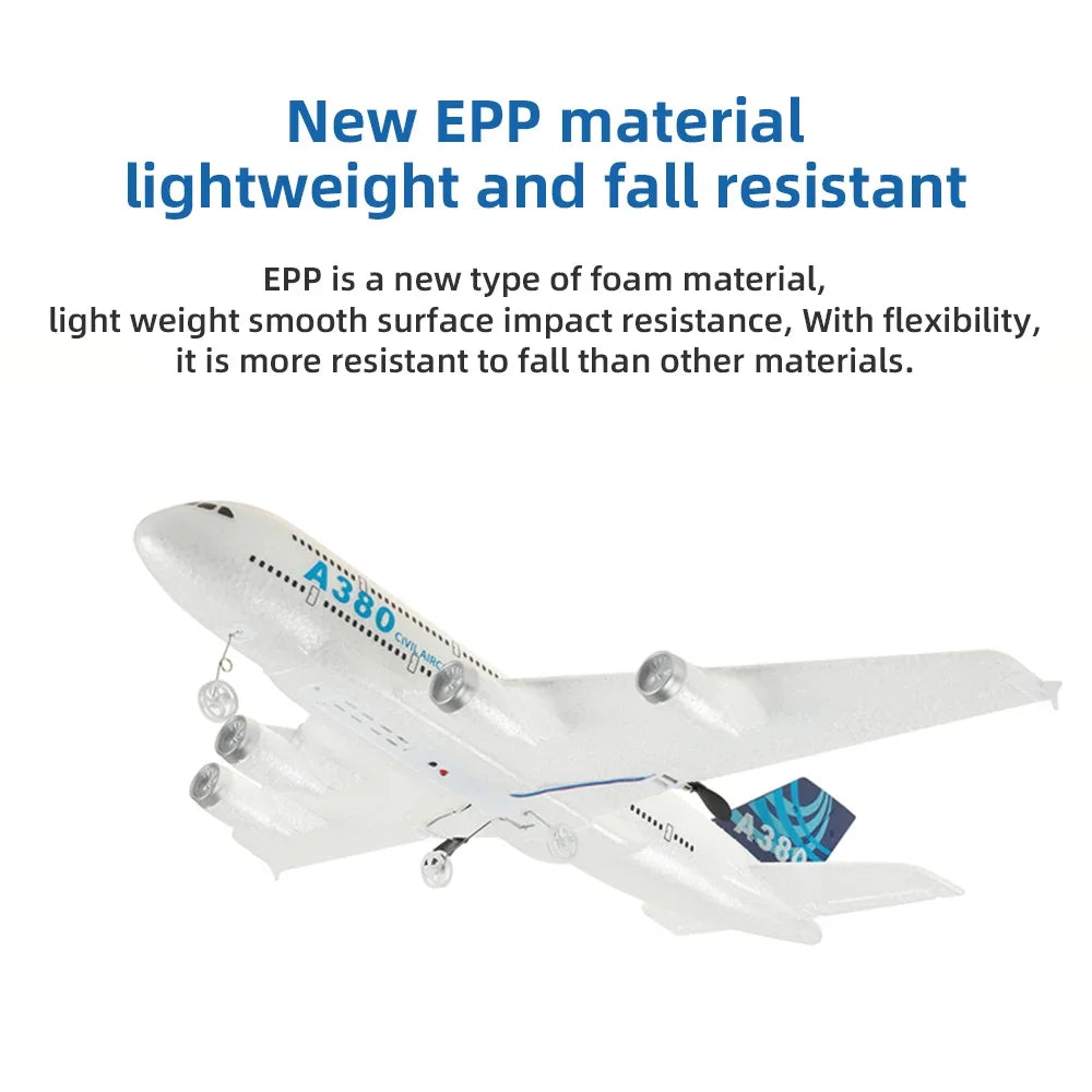 RC Plane A380 Foam Glider &ndash; Gyroscope Stabilized Flight