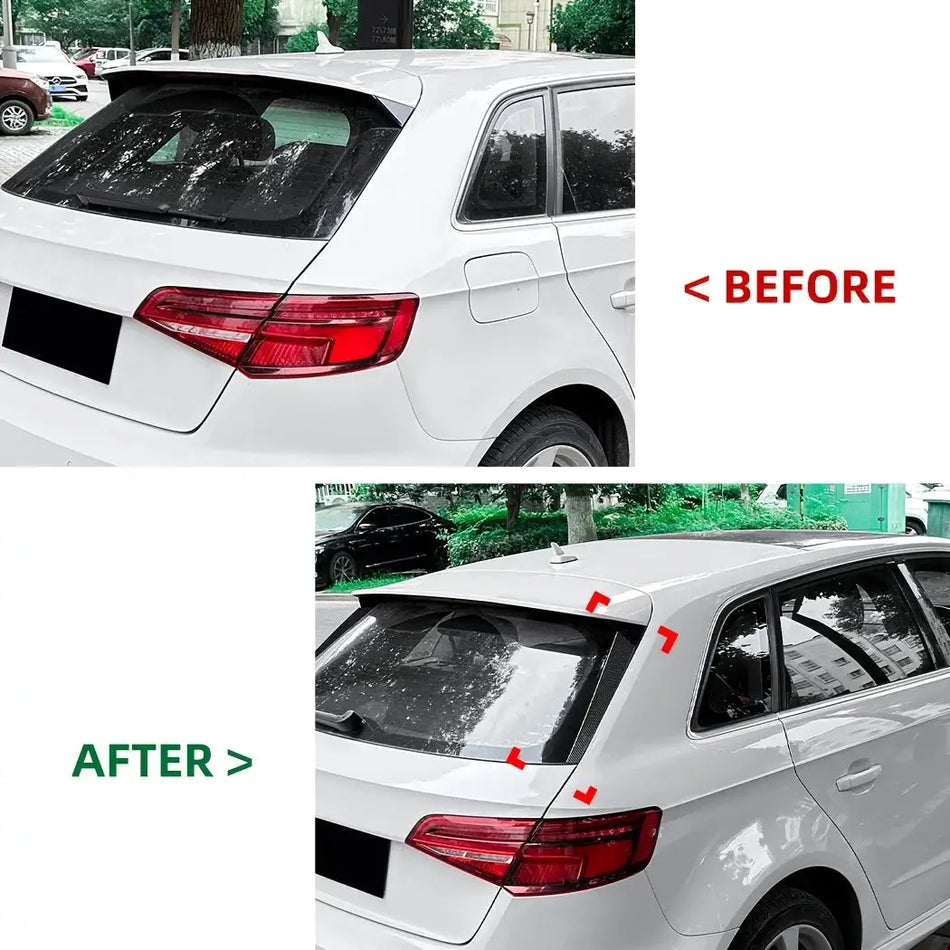 Carbon Look Rear Spoiler Wing ABS for Audi A3 8V Sline 2013-2020 by InterCyprus Trading Ltd