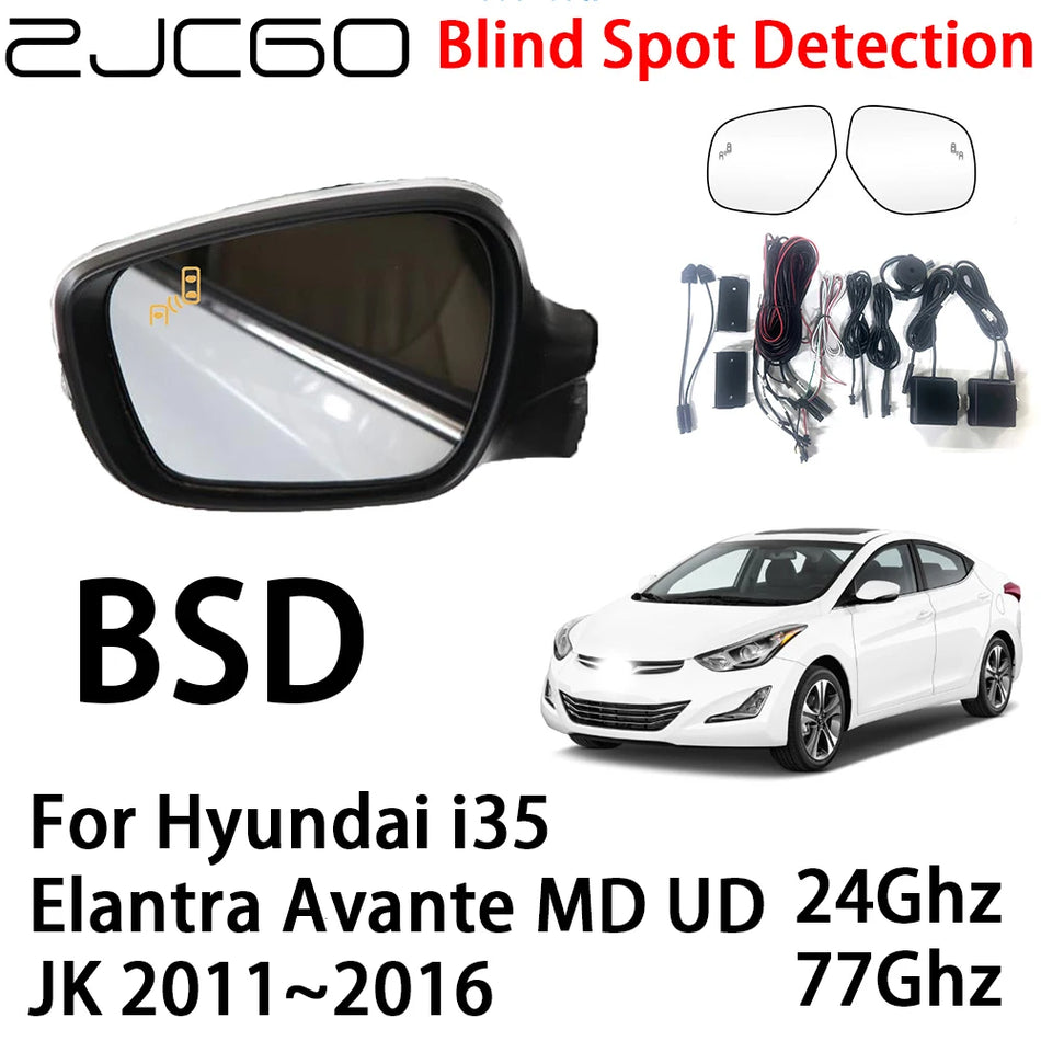 Radarų įspėjimo sistema Hyundai Elantra I35 Avante 2011–2016 BSD aklųjų zonų aptikimui