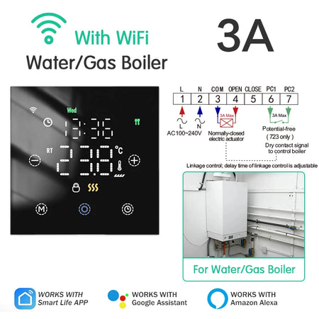 EZAIOT Floor Heating Smart Thermostat &ndash; WiFi Remote Control Boiler Heating