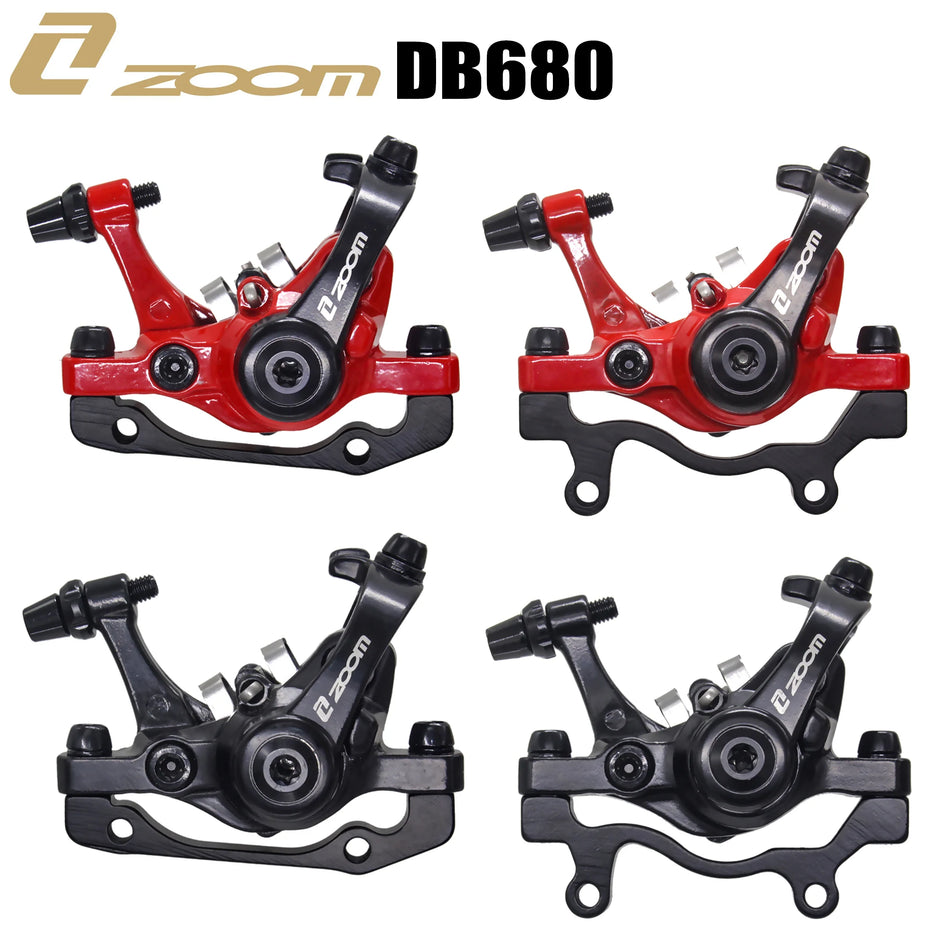 Zoom DB680 Disc Brake Set for Mountain Bike Front and Rear, Mechanical Calipers for Precise Stopping Power