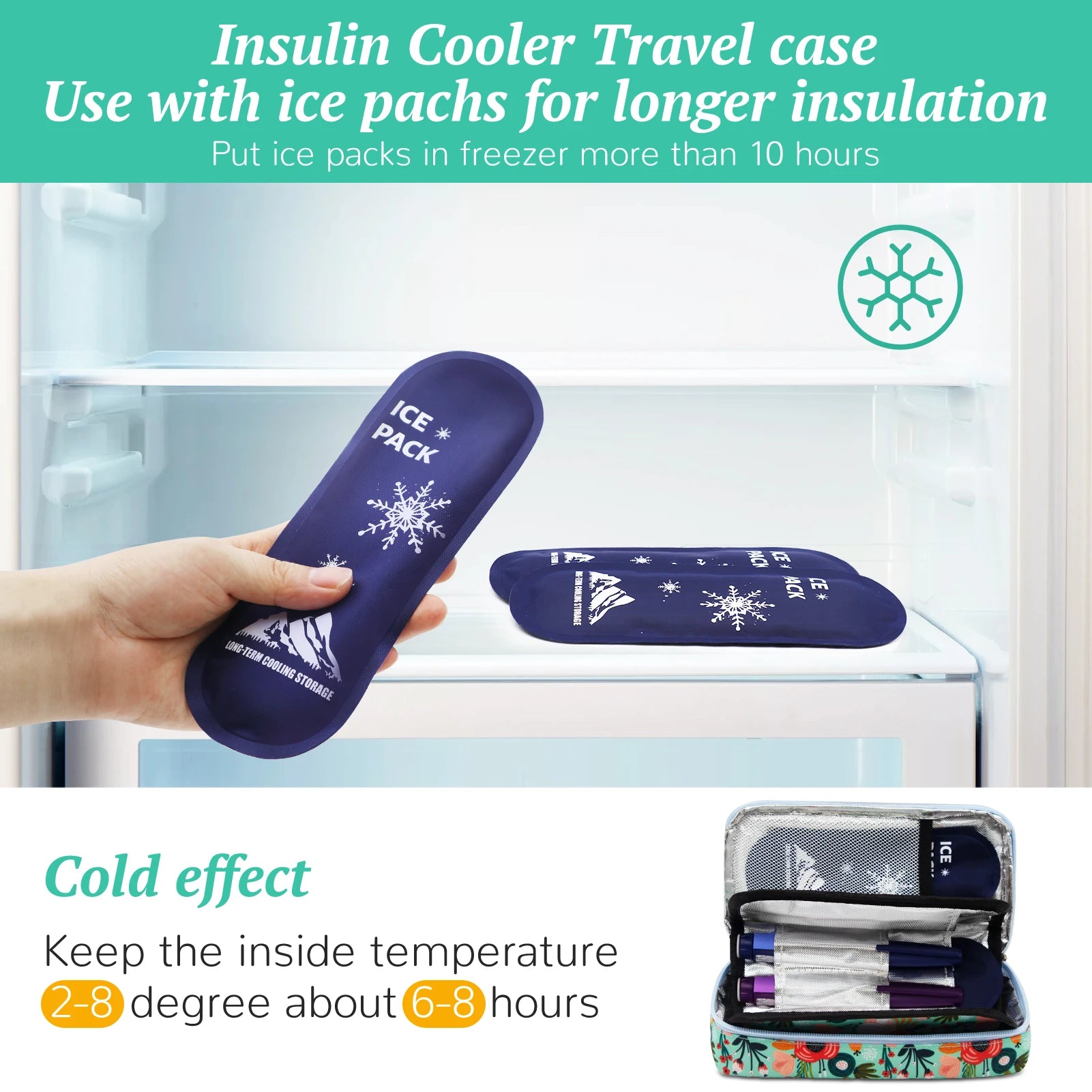 Large Portable Insulin Cooler Travel Bag &ndash; Lightweight