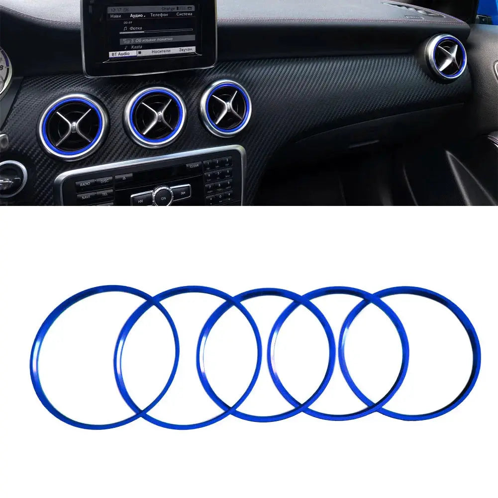 Aluminum AC Vent Trim Rings for Mercedes Benz W176 W246 C117 X156 by InterCyprus Trading Ltd