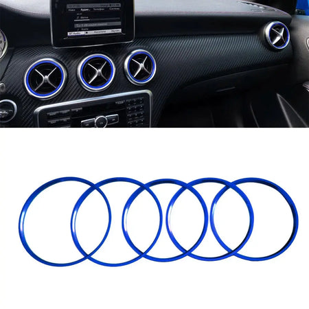 Aluminum AC Vent Trim Rings for Mercedes Benz W176 W246 C117 X156 by InterCyprus Trading Ltd