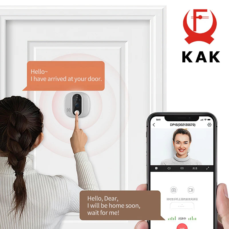 KAK WiFi Smart Door Bell Camera 4.3 Inch &ndash; Motion Detection