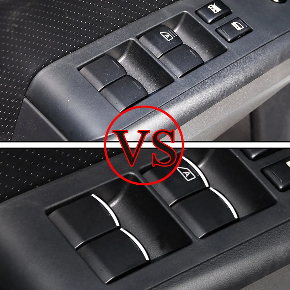 Nissan XTrail T31 Window Lift Button Sticker 7Pcs ABS Chrome