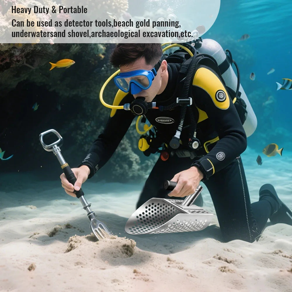 Portable Beach Sand Scoop Shovel Metal Detector &ndash; Durable