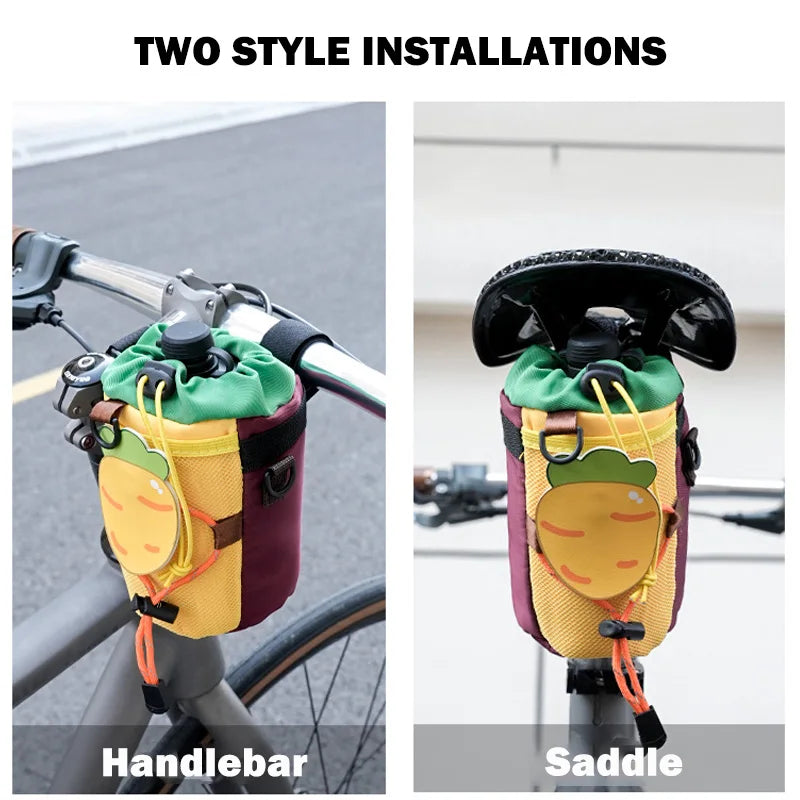 Polyester Bicycle Bag, Front Hanging Water Bottle Bag For Electric Bikes