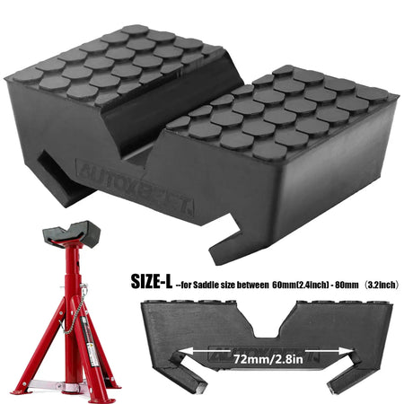 Car Slotted Lift Jack Stand Rubber Pad Saddle Adapter for All-in-One Frame Rail Pinch Lifting Repair Tools Safety Grip Pads by InterCyprus Trading Ltd