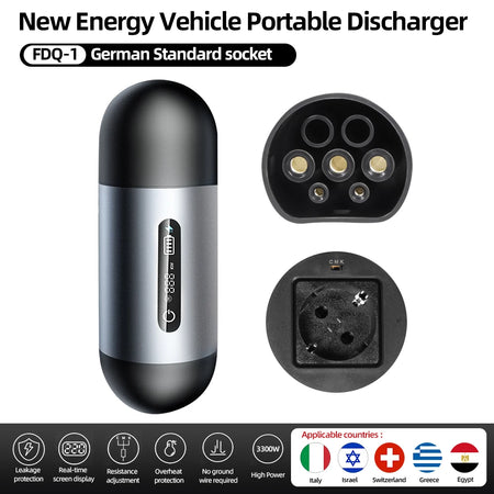 Portable Discharger For New Energy Vehicle - 3300W Overheat EU