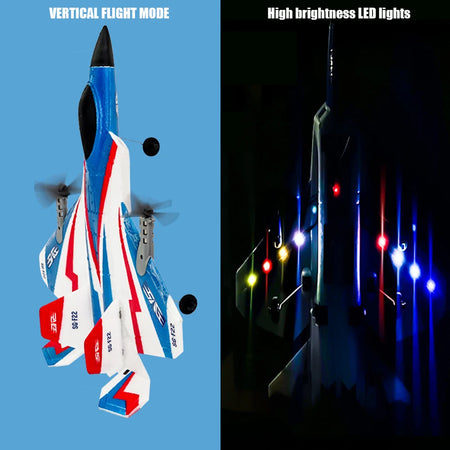 SZWDSE F22 Stunts Plane - 2.4G Remote Control 3D Glider for Kids