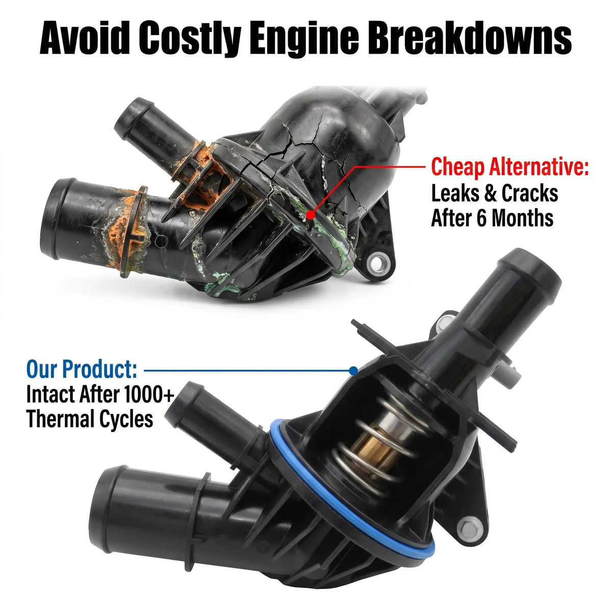 Engine Coolant Thermostat Housing Assembly GK3Q-9K478-CA KK3Q-9K478-BA for Ford Transit Ranger 2.0 EcoBlue 2350518 2037004 by InterCyprus Trading Ltd