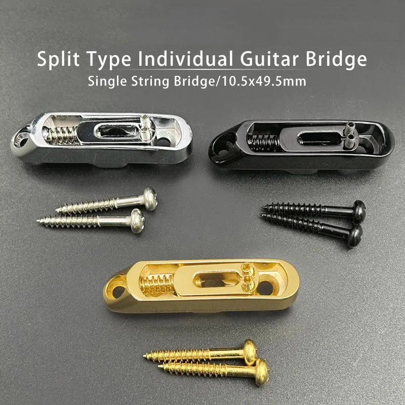 Einzelner Gitarrensteg, 10,5x49,5mm, für Durchlauf-Saiten 4/5/6