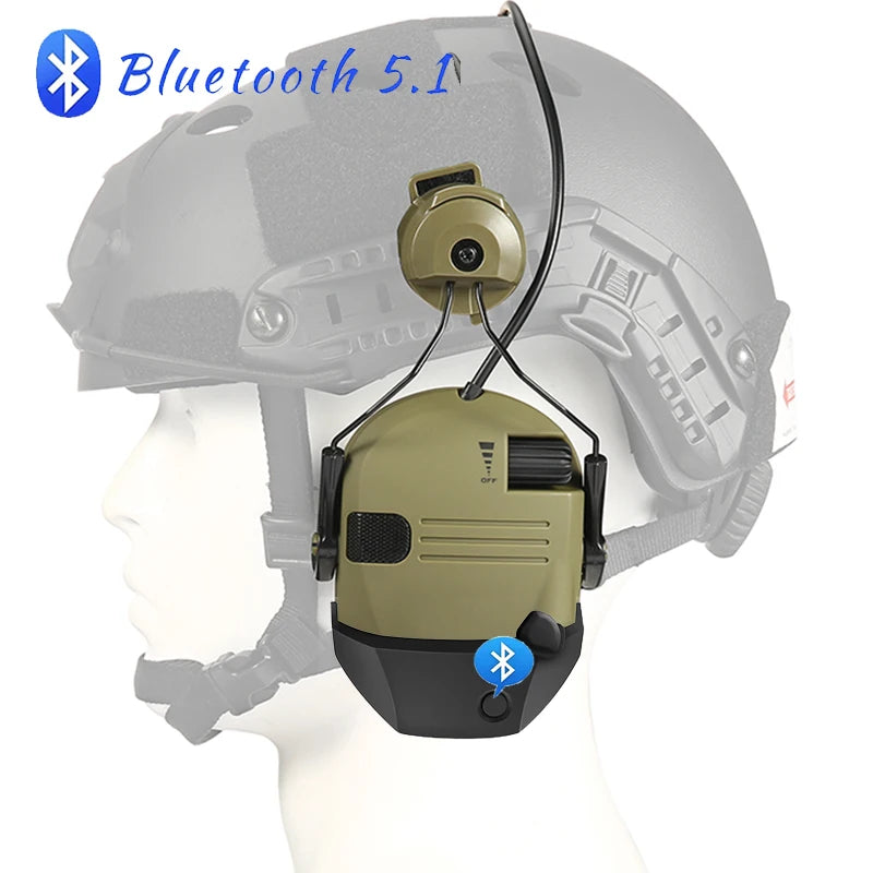 Cuffie tattiche per tiro con Bluetooth 5.1 e NRR 23dB