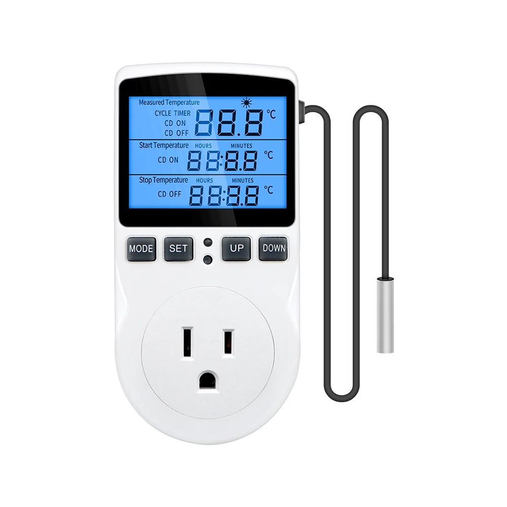 Timer Socket Switch Thermostat &ndash; Digital Temp Controller US plug / 100mm