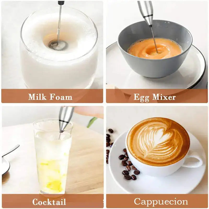 Wireless USB Milk Frother Handheld Mixer For Cappuccino