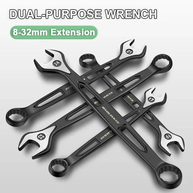 Chave de Bocas de Aço Carbono 8-32mm, Torx, Universal de Dupla Abertura