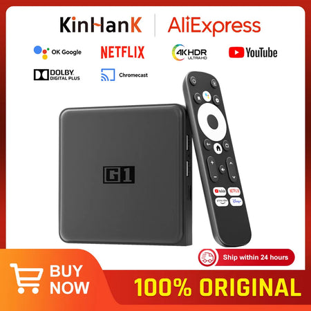 G1 Android TV Box 14.0 - 4K Netflix Dolby Vision HDR10Plus