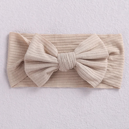 A&amp;A Knit Bow Baby Headbands - Soft Nylon Hair Accessories for Girls (21 Colours) 9674-18