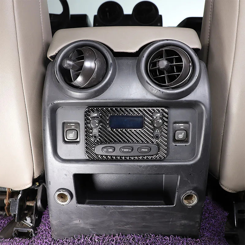 Hummer H2 Soft Carbon Fiber Rear AC Switch Panel Sticker, Interior Protection, Premium Look