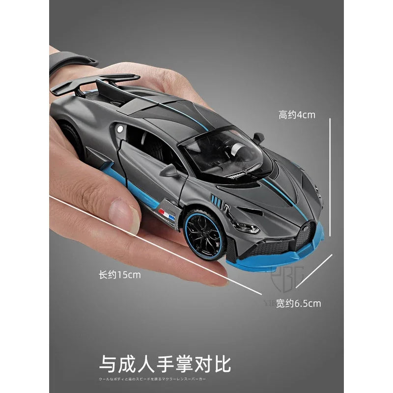 1:32 Bugatti Veyron Divo Alloy Diecast Car Model - Pull Back Miniature Vehicle for Kids