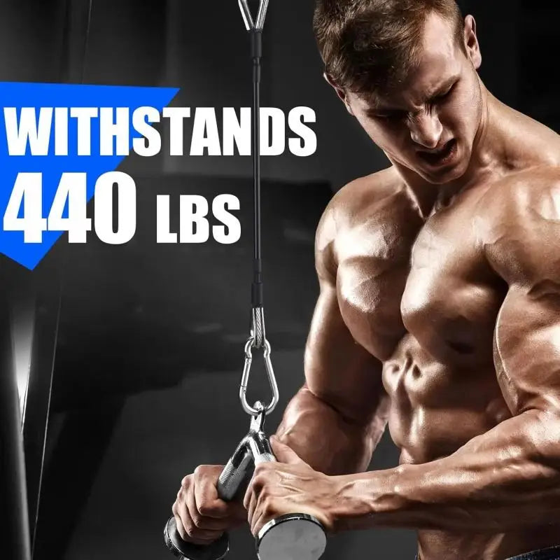 Premium Gym Cable Extensions for Home Workout &ndash; Tricep and Leg Exercises